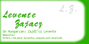 levente zajacz business card